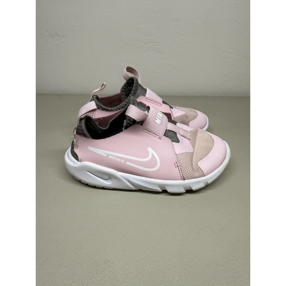Nike Flex Runner Tennis Shoes Sz 10C Pink/White Toddlers Kids Slip On Shoes
